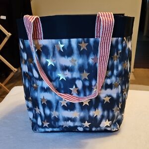 Thirty-One Navy and Silvet Star Tote